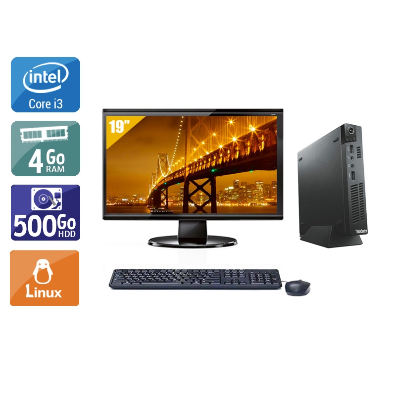 Acheter Lenovo ThinkCentre M72E Tiny i3 + Écran - 19'' 4Go RAM 500Go HDD Linux Bon étatOccasion certifiée reconditionnée Bon état - 224,17 € Lenovo ThinkCentre M72E Tiny i3 + Écran - 19'' 4Go RAM 500Go HDD Linux Bon étatOccasion certifiée reconditionnée Bon état - reconditionné disponible sur Kiatoo
