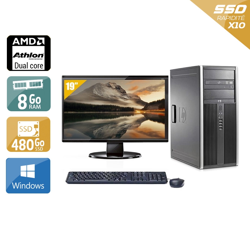 Acheter HP Compaq dc5850 Tower AMD Athlon Dual Core + Écran - 19'' 8Go RAM 480Go SSD Windows 10 Bon étatOccasion certifiée reconditionnée Bon état - 265,83 € HP Compaq dc5850 Tower AMD Athlon Dual Core + Écran - 19'' 8Go RAM 480Go SSD Windows 10 Bon étatOccasion certifiée reconditionnée Bon état - reconditionné disponible sur Kiatoo