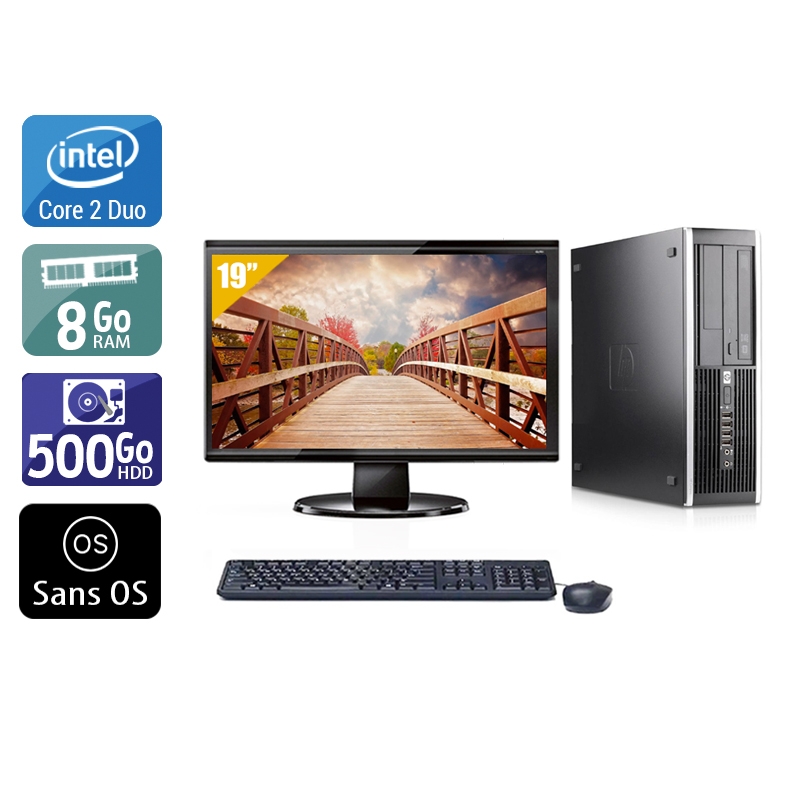 Acheter HP Compaq Pro 6000 SFF Core 2 Duo + Écran - 19'' 8Go RAM 500Go HDD Sans OS Bon étatOccasion certifiée reconditionnée Bon état - 224,17 € HP Compaq Pro 6000 SFF Core 2 Duo + Écran - 19'' 8Go RAM 500Go HDD Sans OS Bon étatOccasion certifiée reconditionnée Bon état - reconditionné disponible sur Kiatoo