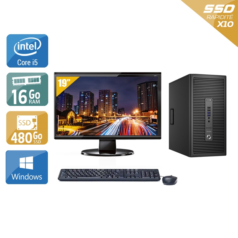 Acheter HP ProDesk 600 G2 Tower i5 Gen 6 + Écran - 19'' 16Go RAM 480Go SSD Windows 10 Bon étatOccasion certifiée reconditionnée Bon état - 299,17 € HP ProDesk 600 G2 Tower i5 Gen 6 + Écran - 19'' 16Go RAM 480Go SSD Windows 10 Bon étatOccasion certifiée reconditionnée Bon état - reconditionné disponible sur Kiatoo