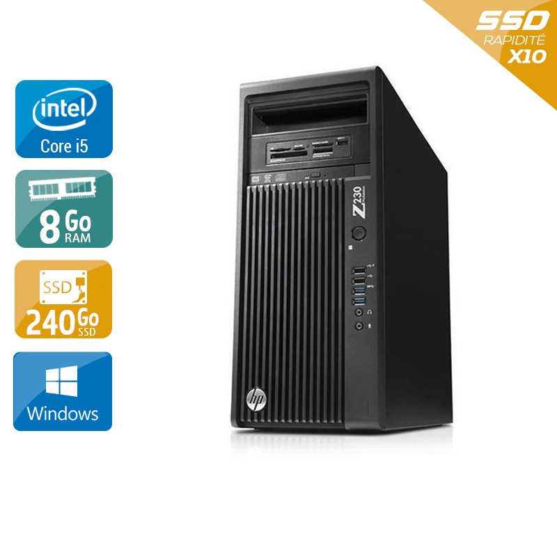 Acheter HP Workstation Z230 Tower i5 - 8Go RAM 240Go SSD Windows 10 Très bon étatOccasion certifiée reconditionnée Bon état - 232,50 € HP Workstation Z230 Tower i5 - 8Go RAM 240Go SSD Windows 10 Très bon étatOccasion certifiée reconditionnée Bon état - reconditionné disponible sur Kiatoo