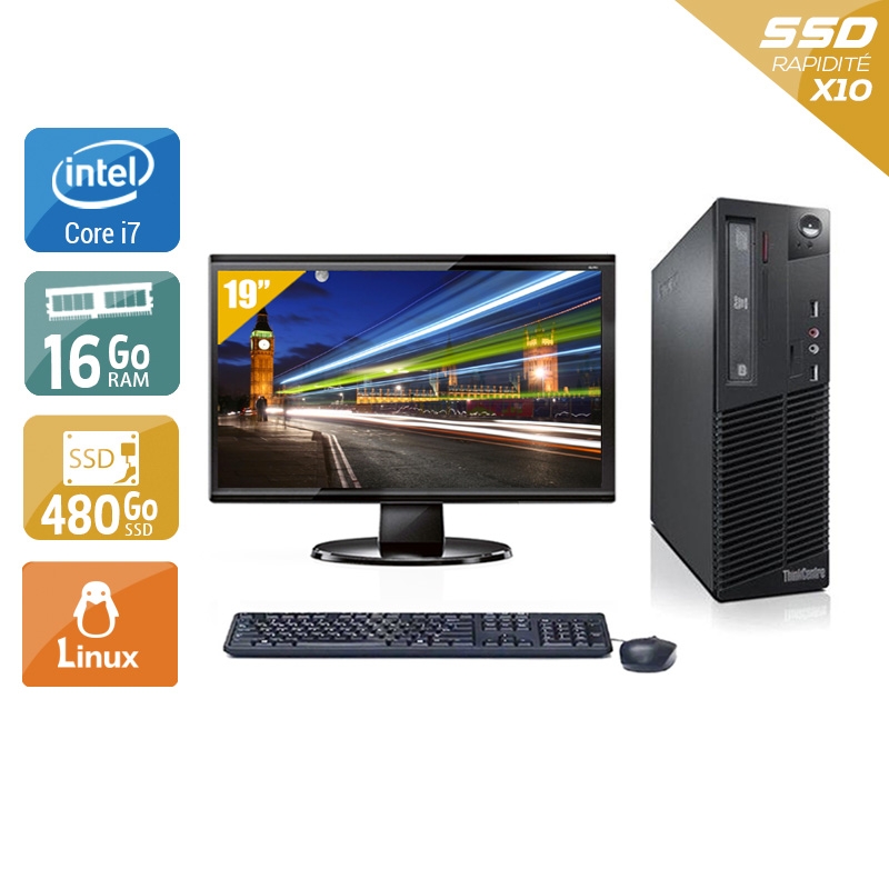 Acheter Lenovo ThinkCentre M72E SFF i7 + Écran - 19'' 16Go RAM 480Go SSD Linux Bon étatOccasion certifiée reconditionnée Bon état - 299,17 € Lenovo ThinkCentre M72E SFF i7 + Écran - 19'' 16Go RAM 480Go SSD Linux Bon étatOccasion certifiée reconditionnée Bon état - reconditionné disponible sur Kiatoo