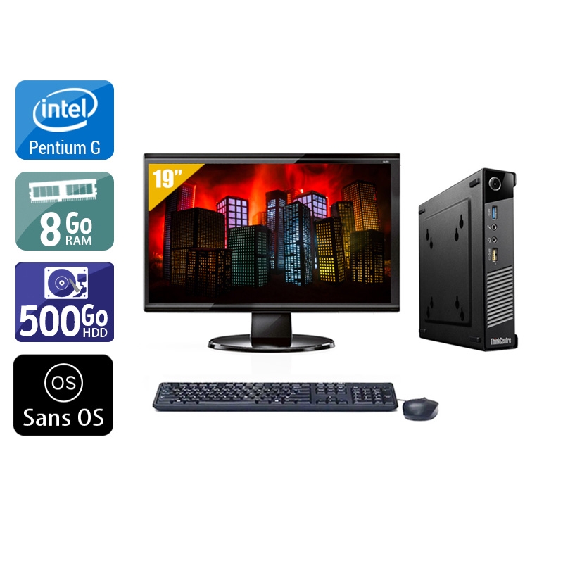 Acheter Lenovo ThinkCentre M73 Tiny Pentium G Dual Core + Écran - 19'' 8Go RAM 500Go HDD Sans OS Bon étatOccasion certifiée reconditionnée Bon état - 224,17 € Lenovo ThinkCentre M73 Tiny Pentium G Dual Core + Écran - 19'' 8Go RAM 500Go HDD Sans OS Bon étatOccasion certifiée reconditionnée Bon état - reconditionné disponible sur Kiatoo
