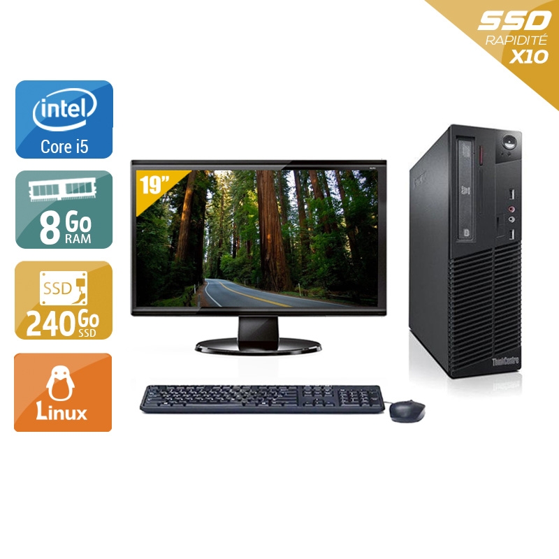 Acheter Lenovo ThinkCentre M71 SFF i5 + Écran - 19'' 8Go RAM 240Go SSD Linux Bon étatOccasion certifiée reconditionnée Bon état - 224,17 € Lenovo ThinkCentre M71 SFF i5 + Écran - 19'' 8Go RAM 240Go SSD Linux Bon étatOccasion certifiée reconditionnée Bon état - reconditionné disponible sur Kiatoo