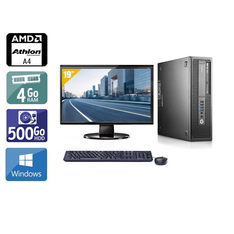 Acheter HP EliteDesk 705 G1 SFF AMD A4 + Écran - 19'' 4Go RAM 500Go HDD Windows 10 Bon étatOccasion certifiée reconditionnée Bon état - 224,17 € HP EliteDesk 705 G1 SFF AMD A4 + Écran - 19'' 4Go RAM 500Go HDD Windows 10 Bon étatOccasion certifiée reconditionnée Bon état - reconditionné disponible sur Kiatoo