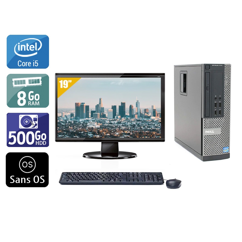 Dell Optiplex 9020 SFF i5 + Écran - 19'' 8Go RAM 500Go HDD Sans OS  Bon étatOccasion certifiée reconditionnée Bon état -  reconditionné disponible sur Kiatoo