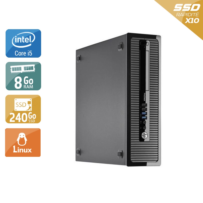 HP ProDesk 400 G1 SFF i5 - 8Go RAM 240Go SSD Linux  Très bon étatOccasion certifiée reconditionnée Bon état -  reconditionné disponible sur Kiatoo