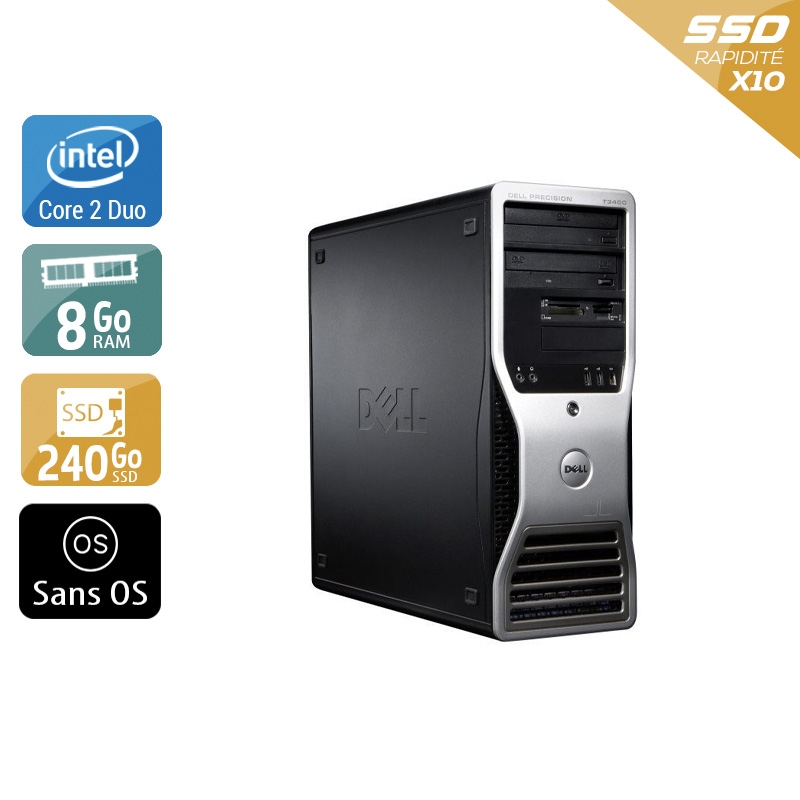 Dell Precision 390 Tower Core 2 Duo - 8Go RAM 240Go SSD Sans OS  Bon étatOccasion certifiée reconditionnée Bon état -  reconditionné disponible sur Kiatoo