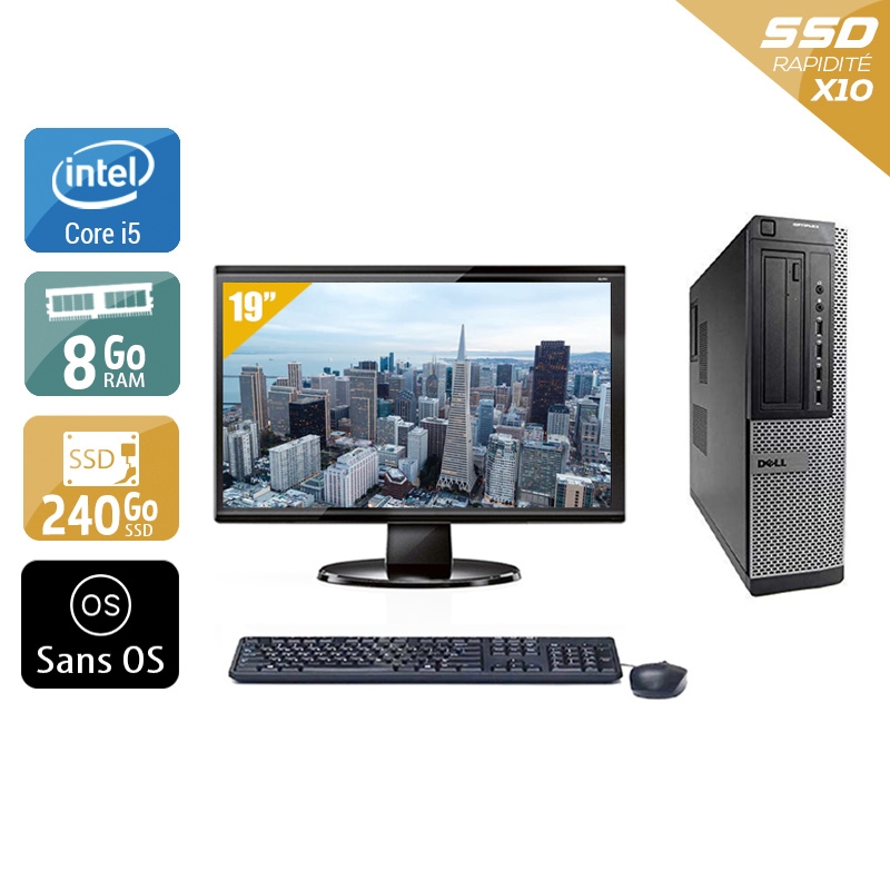 Acheter Dell Optiplex 9010 Desktop i5 + Écran - 19'' 8Go RAM 240Go SSD Sans OS Bon étatOccasion certifiée reconditionnée Bon état - 224,17 € Dell Optiplex 9010 Desktop i5 + Écran - 19'' 8Go RAM 240Go SSD Sans OS Bon étatOccasion certifiée reconditionnée Bon état - reconditionné disponible sur Kiatoo