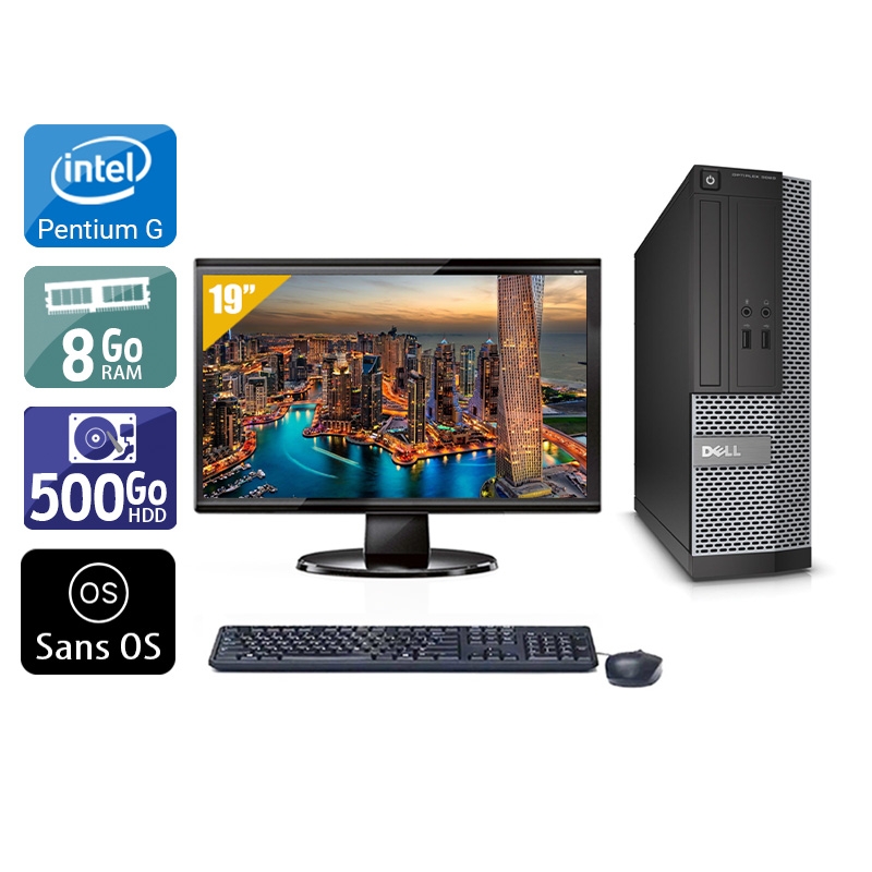 Dell Optiplex 3020 SFF Pentium G Dual Core + Écran - 19'' 8Go RAM 500Go HDD Sans OS  Bon étatOccasion certifiée reconditionnée Bon état -  reconditionné disponible sur Kiatoo