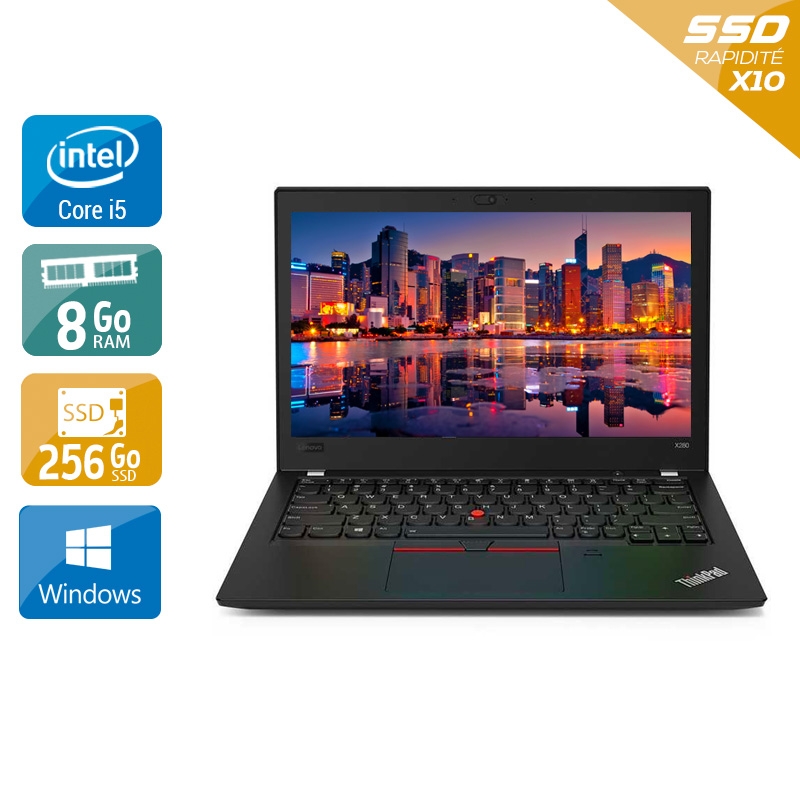 Lenovo ThinkPad x280 12,5'' i5 Gen 8  - 8Go RAM 256Go SSD Windows 11 Pro - Etat du Produit : État correct  État correctOccasion certifiée reconditionnée Bon état -  reconditionné disponible sur Kiatoo