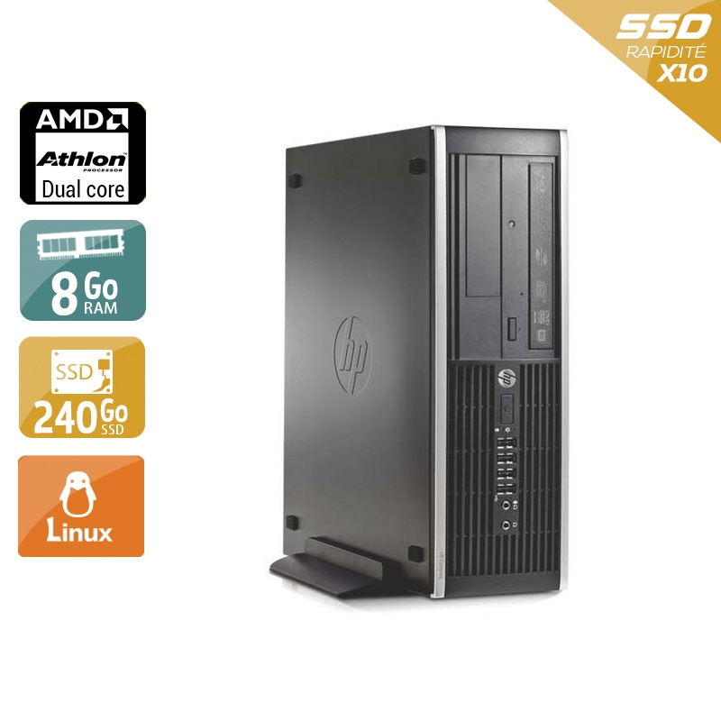HP Compaq Pro 6005 SFF AMD Athlon Dual Core - 8Go RAM 240Go SSD Linux  Bon étatOccasion certifiée reconditionnée Bon état -  reconditionné disponible sur Kiatoo