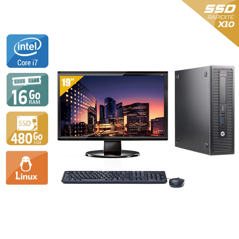 Acheter HP ProDesk 600 G1 SFF i7 + Écran - 19'' 16Go RAM 480Go SSD Linux Bon étatOccasion certifiée reconditionnée Bon état - 299,17 € HP ProDesk 600 G1 SFF i7 + Écran - 19'' 16Go RAM 480Go SSD Linux Bon étatOccasion certifiée reconditionnée Bon état - reconditionné disponible sur Kiatoo