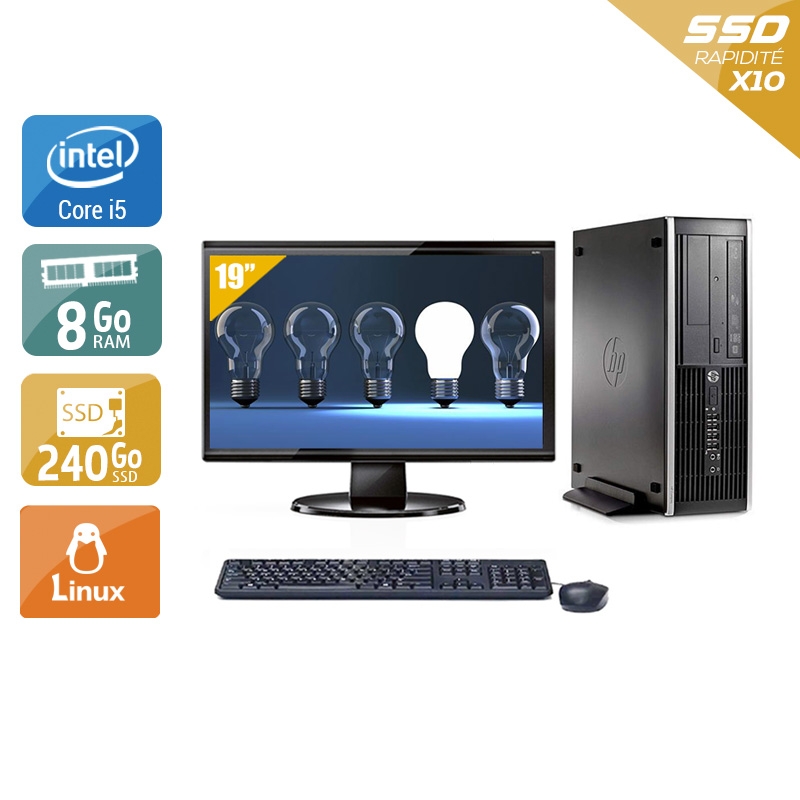 HP Compaq Pro 6300 SFF i5 + Écran - 19'' 8Go RAM 240Go SSD Linux  Bon étatOccasion certifiée reconditionnée Bon état -  reconditionné disponible sur Kiatoo