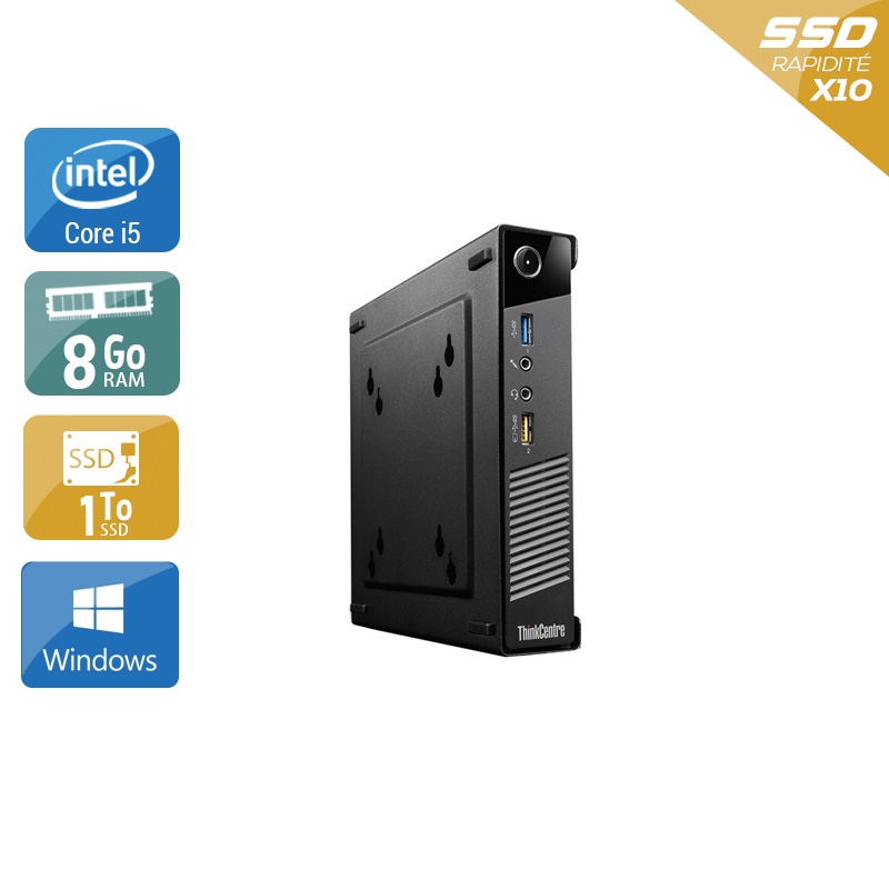 Acheter Lenovo ThinkCentre M73 Tiny i5 - 8Go RAM 1To SSD Windows 10 État correctOccasion certifiée reconditionnée Bon état - 249,17 € Lenovo ThinkCentre M73 Tiny i5 - 8Go RAM 1To SSD Windows 10 État correctOccasion certifiée reconditionnée Bon état - reconditionné disponible sur Kiatoo