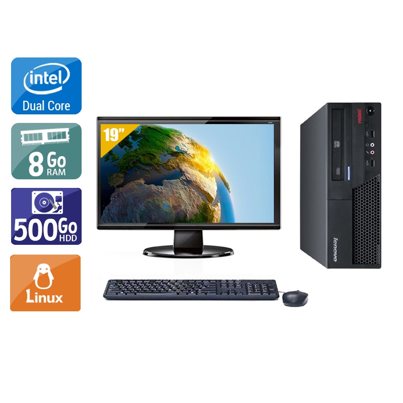 Acheter Lenovo ThinkCentre M57 SFF Dual Core + Écran - 19'' 8Go RAM 500Go HDD Linux Bon étatOccasion certifiée reconditionnée Bon état - 224,17 € Lenovo ThinkCentre M57 SFF Dual Core + Écran - 19'' 8Go RAM 500Go HDD Linux Bon étatOccasion certifiée reconditionnée Bon état - reconditionné disponible sur Kiatoo