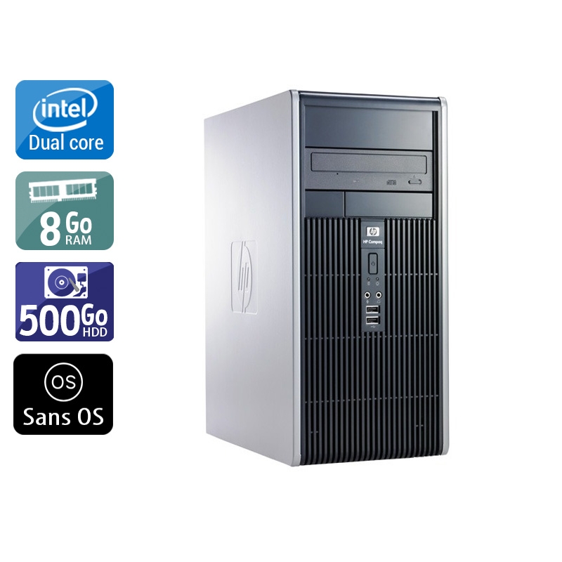 HP Compaq dc5800 Tower Dual Core - 8Go RAM 500Go HDD Sans OS  Bon étatOccasion certifiée reconditionnée Bon état -  reconditionné disponible sur Kiatoo