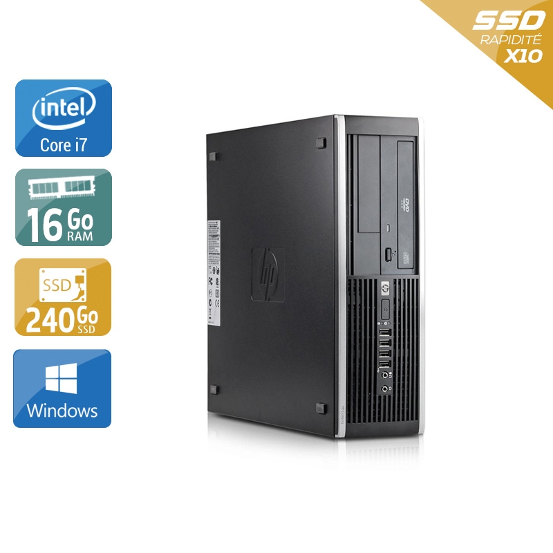 HP Compaq Elite 8300 SFF i7 - 16Go RAM 240Go SSD Windows 10  État correctOccasion certifiée reconditionnée Bon état -  reconditionné disponible sur Kiatoo