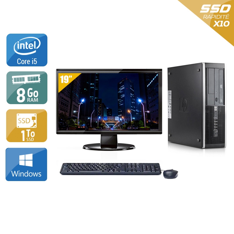 HP Compaq Elite 8100 SFF i5 + Écran - 19'' 8Go RAM 1To SSD Windows 10  Bon étatOccasion certifiée reconditionnée Bon état -  reconditionné disponible sur Kiatoo