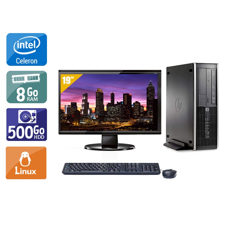HP Compaq Pro 6300 SFF Celeron Dual Core + Écran - 19'' 8Go RAM 500Go HDD Linux  Bon étatOccasion certifiée reconditionnée Bon état -  reconditionné disponible sur Kiatoo