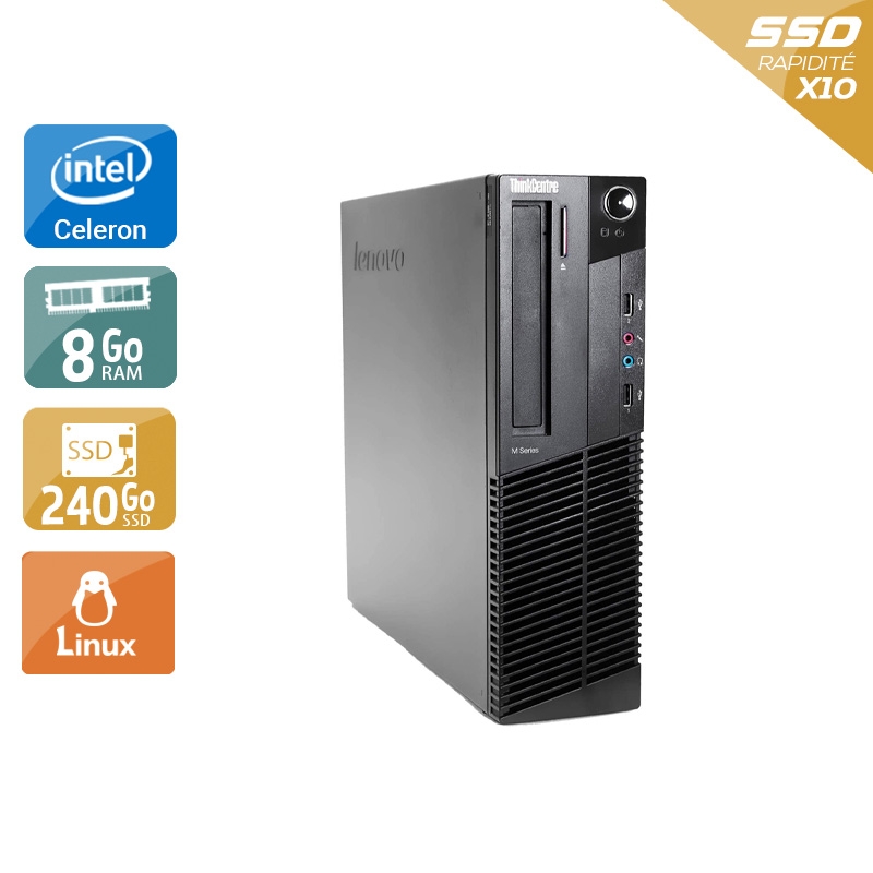 Lenovo ThinkCentre M83 SFF Celeron Dual Core - 8Go RAM 240Go SSD Linux  Très bon étatOccasion certifiée reconditionnée Bon état -  reconditionné disponible sur Kiatoo
