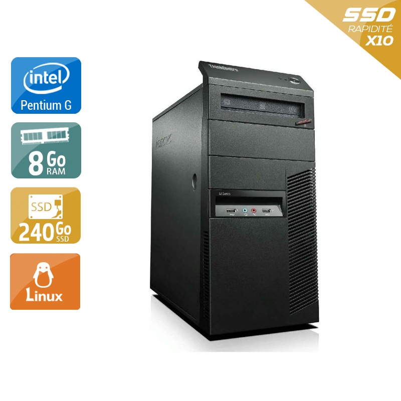 Acheter Lenovo ThinkCentre M81 Tower Pentium G Dual Core - 8Go RAM 240Go SSD Linux Bon étatOccasion certifiée reconditionnée Bon état - 190,83 € Lenovo ThinkCentre M81 Tower Pentium G Dual Core - 8Go RAM 240Go SSD Linux Bon étatOccasion certifiée reconditionnée Bon état - reconditionné disponible sur Kiatoo