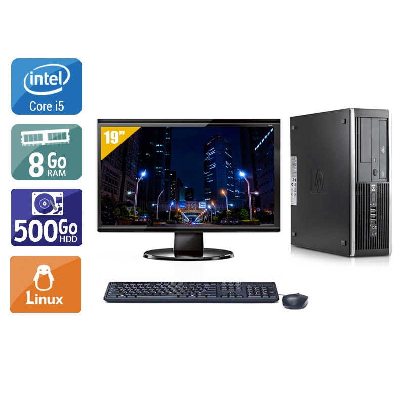 HP Compaq Elite 8100 SFF i5 + Écran - 19'' 8Go RAM 500Go HDD Linux  Très bon étatOccasion certifiée reconditionnée Bon état -  reconditionné disponible sur Kiatoo