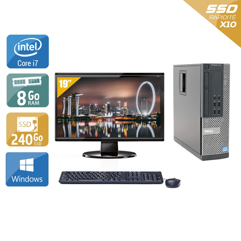 Dell Optiplex 9010 SFF i7 + Écran - 19'' 8Go RAM 240Go SSD Windows 10  Bon étatOccasion certifiée reconditionnée Bon état -  reconditionné disponible sur Kiatoo