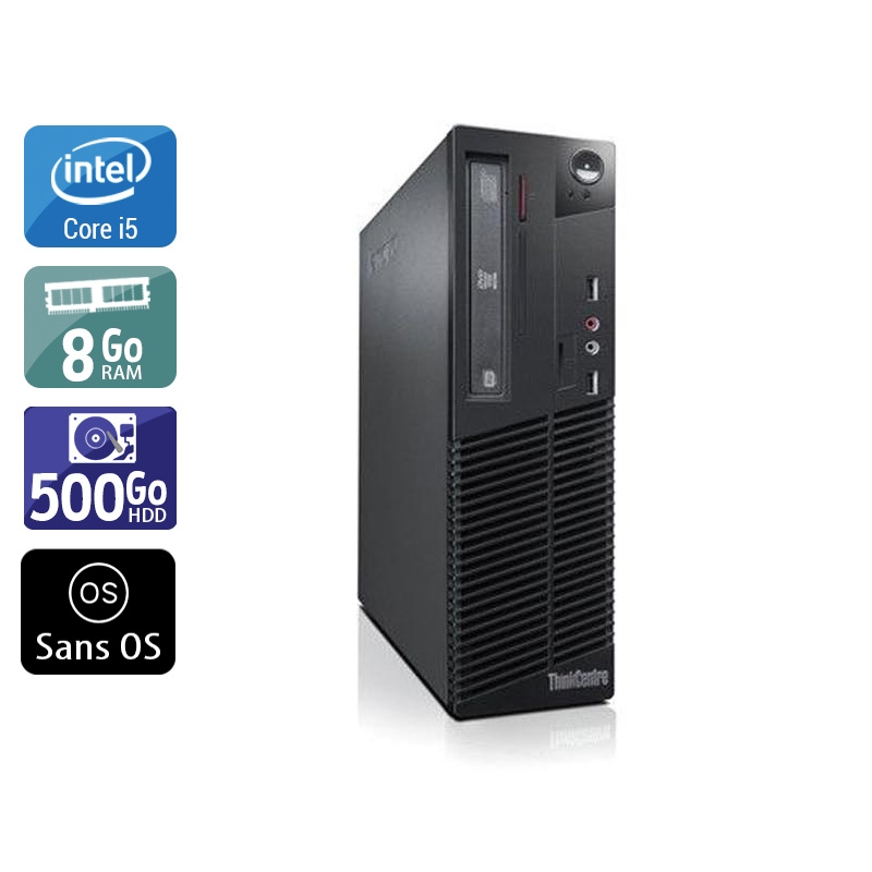 Lenovo ThinkCentre M72E SFF i5 - 8Go RAM 500Go HDD Sans OS  Bon étatOccasion certifiée reconditionnée Bon état -  reconditionné disponible sur Kiatoo