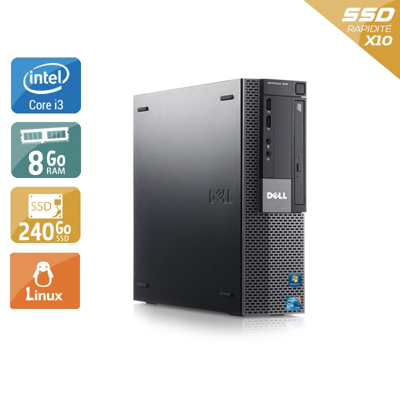 Dell Optiplex 980 SFF i3 - 8Go RAM 240Go SSD Linux  Bon étatOccasion certifiée reconditionnée Bon état -  reconditionné disponible sur Kiatoo