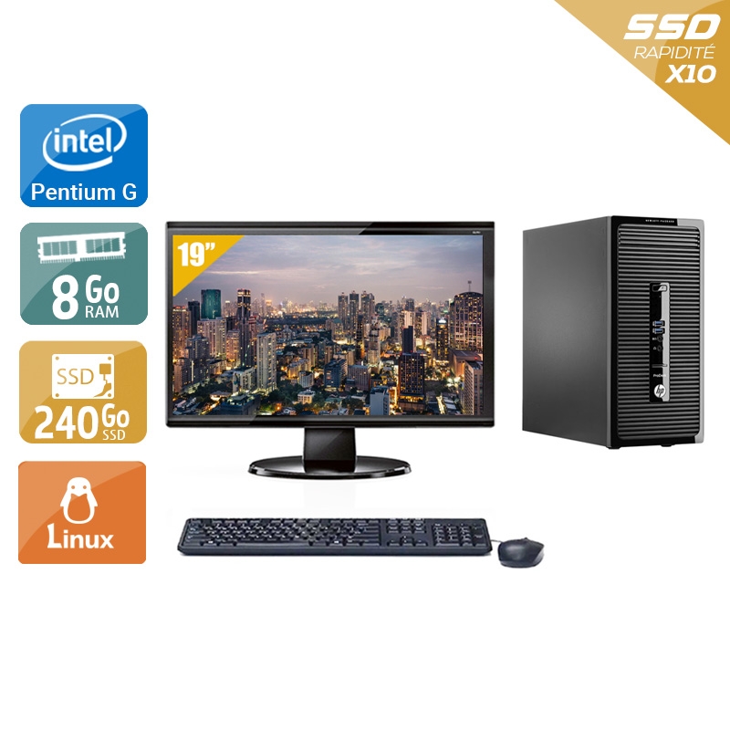 Acheter HP ProDesk 400 G2 Tower Pentium G Dual Core + Écran - 19'' 8Go RAM 240Go SSD Linux Bon étatOccasion certifiée reconditionnée Bon état - 224,17 € HP ProDesk 400 G2 Tower Pentium G Dual Core + Écran - 19'' 8Go RAM 240Go SSD Linux Bon étatOccasion certifiée reconditionnée Bon état - reconditionné disponible sur Kiatoo