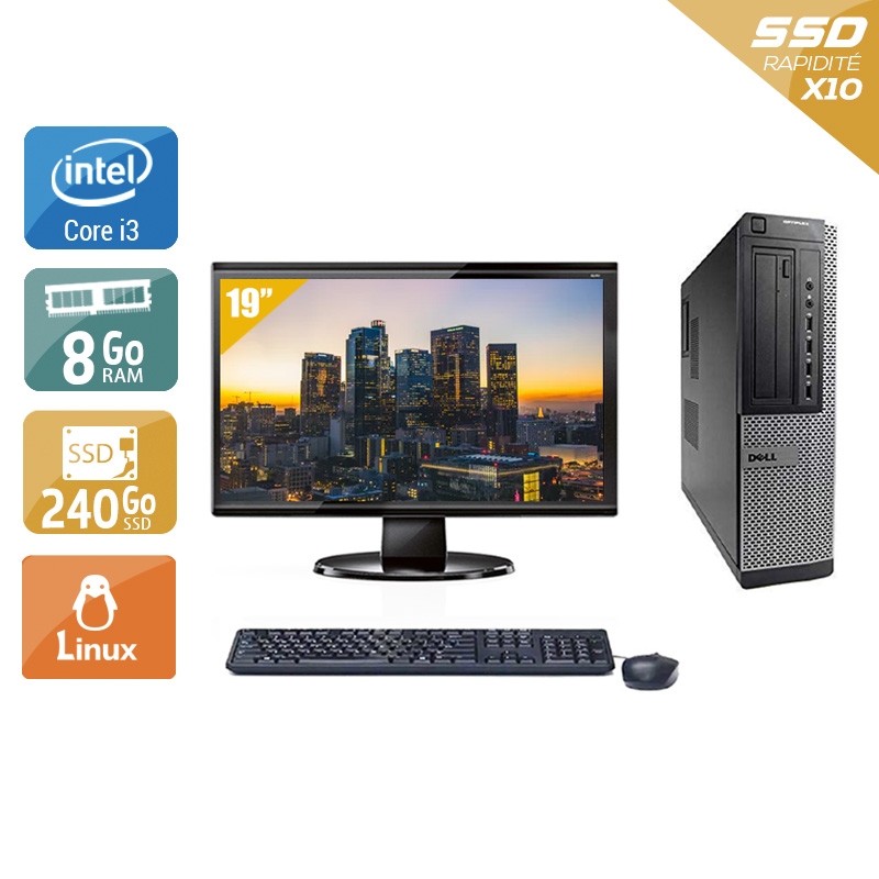 Acheter Dell Optiplex 390 Desktop i3 + Écran - 19'' 8Go RAM 240Go SSD Linux Très bon étatOccasion certifiée reconditionnée Bon état - 265,84 € Dell Optiplex 390 Desktop i3 + Écran - 19'' 8Go RAM 240Go SSD Linux Très bon étatOccasion certifiée reconditionnée Bon état - reconditionné disponible sur Kiatoo