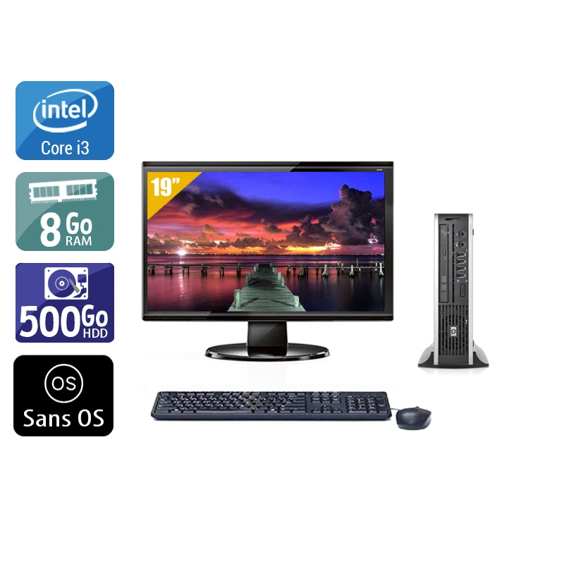 Acheter HP Compaq Elite 8300 USDT i3 + Écran - 19'' 8Go RAM 500Go HDD Sans OS Très bon étatOccasion certifiée reconditionnée Bon état - 265,84 € HP Compaq Elite 8300 USDT i3 + Écran - 19'' 8Go RAM 500Go HDD Sans OS Très bon étatOccasion certifiée reconditionnée Bon état - reconditionné disponible sur Kiatoo