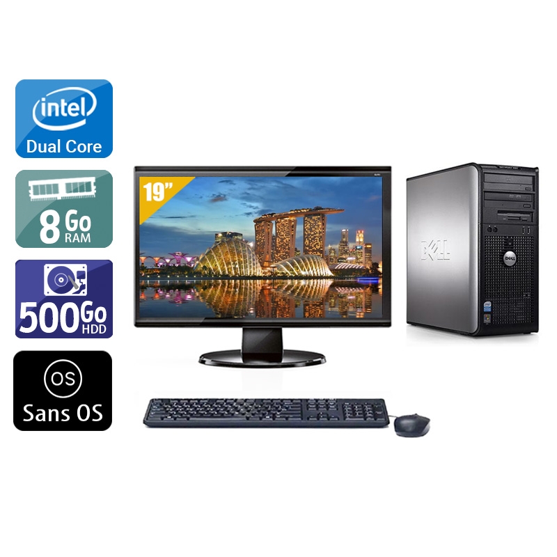 Dell Optiplex 380 Desktop Dual Core + Écran - 19'' 8Go RAM 500Go HDD Sans OS  Bon étatOccasion certifiée reconditionnée Bon état -  reconditionné disponible sur Kiatoo