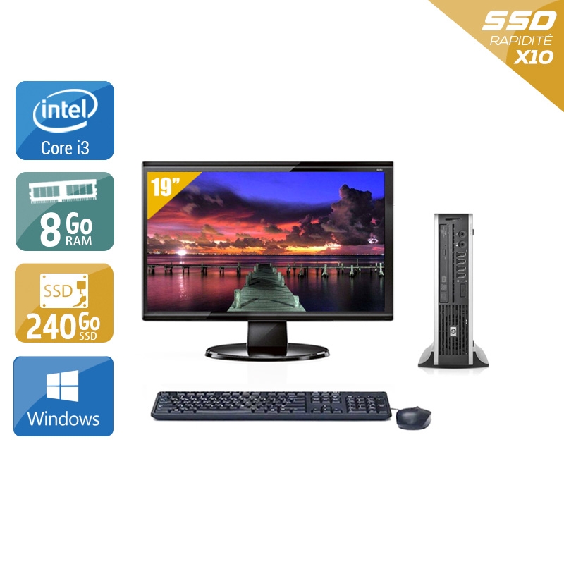 Acheter HP Compaq Elite 8300 USDT i3 + Écran - 19'' 8Go RAM 240Go SSD Windows 10 Bon étatOccasion certifiée reconditionnée Bon état - 224,17 € HP Compaq Elite 8300 USDT i3 + Écran - 19'' 8Go RAM 240Go SSD Windows 10 Bon étatOccasion certifiée reconditionnée Bon état - reconditionné disponible sur Kiatoo