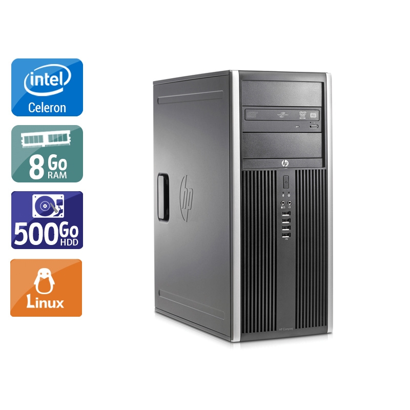 HP Compaq Elite 8200 Tower Celeron Dual Core - 8Go RAM 500Go HDD Linux  Très bon étatOccasion certifiée reconditionnée Bon état -  reconditionné disponible sur Kiatoo