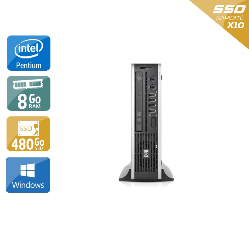 HP Compaq Elite 8200 USDT Pentium G Dual Core - 8Go RAM 480Go SSD Windows 10  Très bon étatOccasion certifiée reconditionnée Bon état -  reconditionné disponible sur Kiatoo