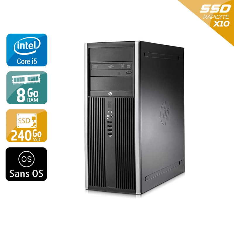 HP Compaq Elite 8100 Tower i5 - 8Go RAM 240Go SSD Sans OS  Très bon étatOccasion certifiée reconditionnée Bon état -  reconditionné disponible sur Kiatoo