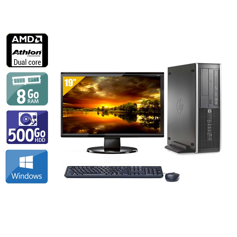 Acheter HP Compaq Pro 6005 SFF AMD Athlon Dual Core + Écran - 19'' 8Go RAM 500Go HDD Windows 10 Bon étatOccasion certifiée reconditionnée Bon état - 224,17 € HP Compaq Pro 6005 SFF AMD Athlon Dual Core + Écran - 19'' 8Go RAM 500Go HDD Windows 10 Bon étatOccasion certifiée reconditionnée Bon état - reconditionné disponible sur Kiatoo
