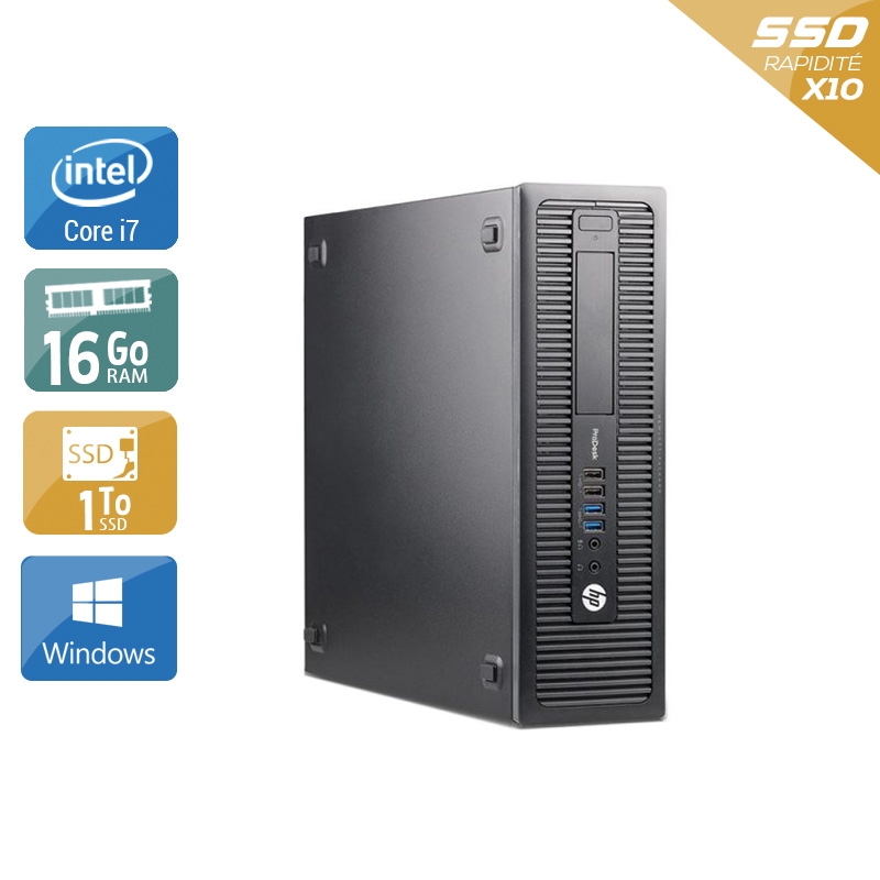 Acheter HP ProDesk 600 G1 SFF i7 - 16Go RAM 1To SSD Windows 10 Bon étatOccasion certifiée reconditionnée Bon état - 307,50 € HP ProDesk 600 G1 SFF i7 - 16Go RAM 1To SSD Windows 10 Bon étatOccasion certifiée reconditionnée Bon état - reconditionné disponible sur Kiatoo