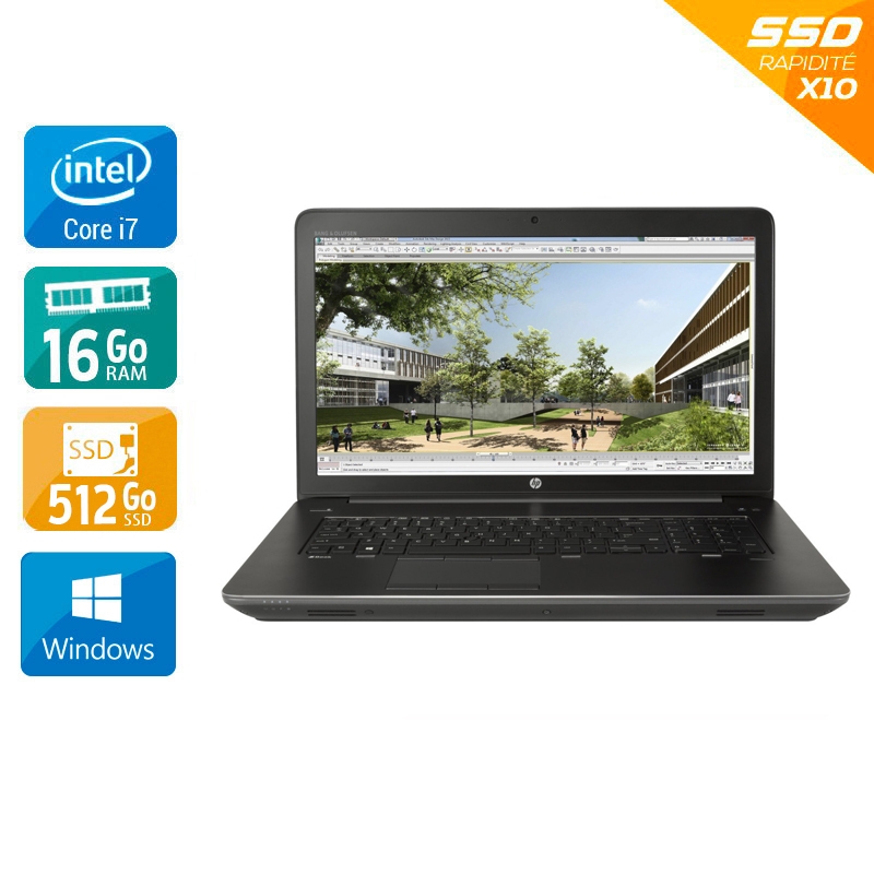HP ZBook 17 G3 17,3'' i7 Gen 6 - 16Go RAM 512Go SSD Windows 10  Très bon étatOccasion certifiée reconditionnée Bon état -  reconditionné disponible sur Kiatoo