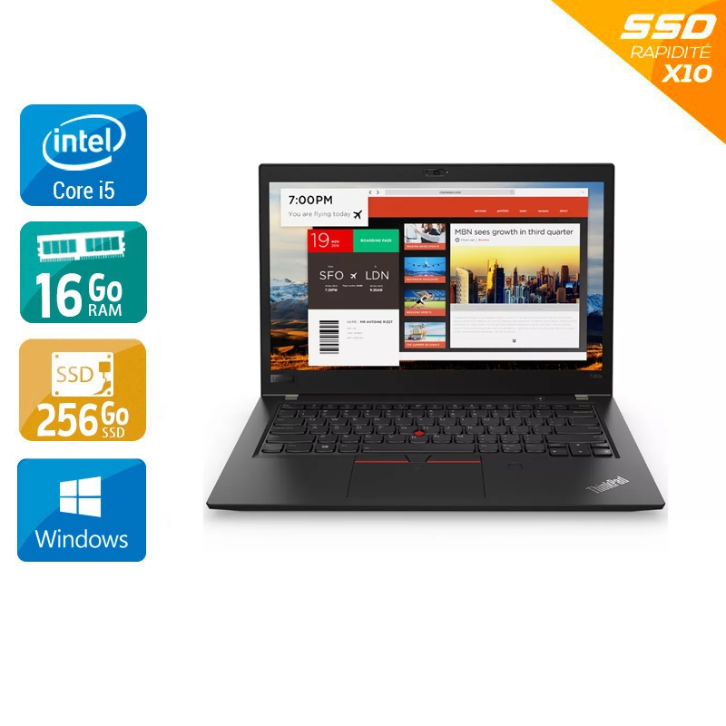 Acheter Lenovo ThinkPad T480s 14'' i5 Gen 8 - 16Go RAM 256Go SSD Windows 11 - Etat du Produit : État correct État correctOccasion certifiée reconditionnée Bon état - 257,50 € Lenovo ThinkPad T480s 14'' i5 Gen 8 - 16Go RAM 256Go SSD Windows 11 - Etat du Produit : État correct État correctOccasion certifiée reconditionnée Bon état - reconditionné disponible sur Kiatoo