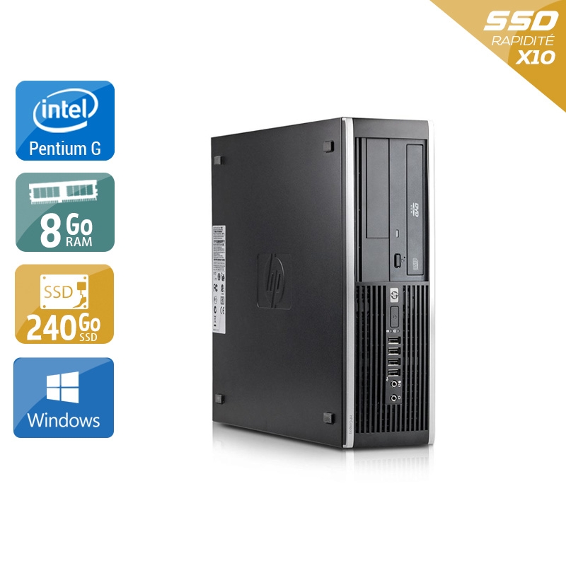 Acheter HP Compaq Elite 8100 SFF Pentium G Dual Core - 8Go RAM 240Go SSD Windows 10 État correctOccasion certifiée reconditionnée Bon état - 165,83 € HP Compaq Elite 8100 SFF Pentium G Dual Core - 8Go RAM 240Go SSD Windows 10 État correctOccasion certifiée reconditionnée Bon état - reconditionné disponible sur Kiatoo