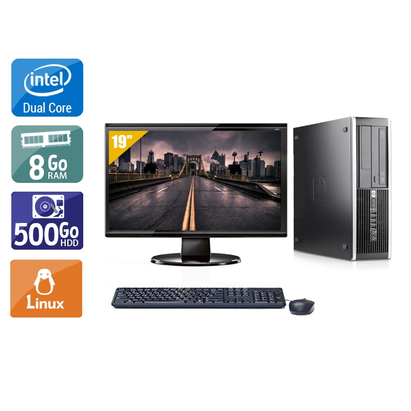 HP Compaq Pro 6000 SFF Dual Core + Écran - 19'' 8Go RAM 500Go HDD Linux  Bon étatOccasion certifiée reconditionnée Bon état -  reconditionné disponible sur Kiatoo