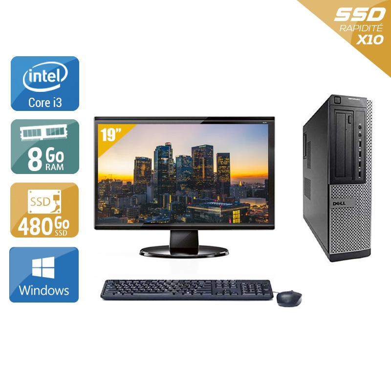 Acheter Dell Optiplex 390 Desktop i3 + Écran - 19'' 8Go RAM 480Go SSD Windows 10 Très bon étatOccasion certifiée reconditionnée Bon état - 307,50 € Dell Optiplex 390 Desktop i3 + Écran - 19'' 8Go RAM 480Go SSD Windows 10 Très bon étatOccasion certifiée reconditionnée Bon état - reconditionné disponible sur Kiatoo