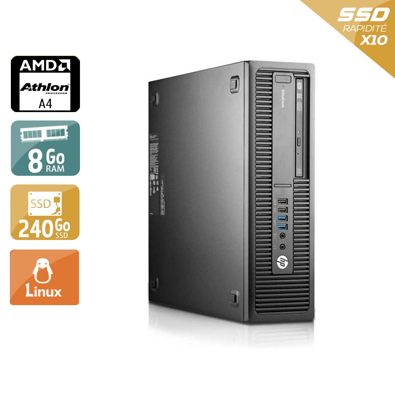 Acheter HP EliteDesk 705 G1 SFF AMD A4 - 8Go RAM 240Go SSD Linux Très bon étatOccasion certifiée reconditionnée Bon état - 232,50 € HP EliteDesk 705 G1 SFF AMD A4 - 8Go RAM 240Go SSD Linux Très bon étatOccasion certifiée reconditionnée Bon état - reconditionné disponible sur Kiatoo