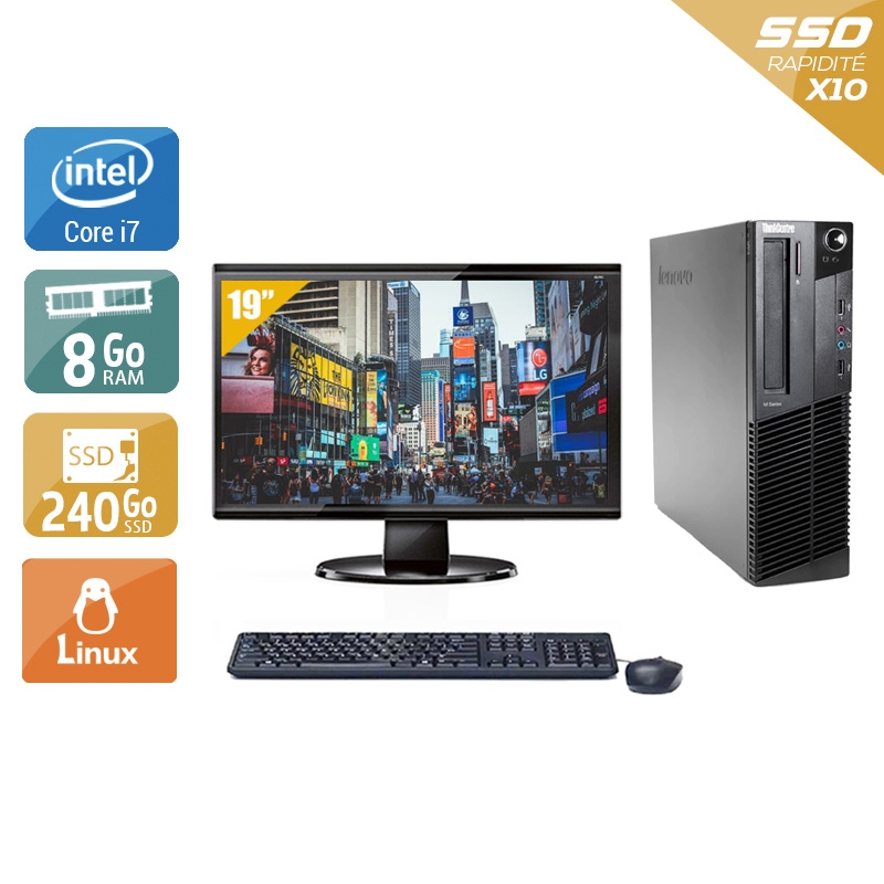 Acheter Lenovo ThinkCentre M91 SFF i7 + Écran - 19'' 8Go RAM 240Go SSD Linux Bon étatOccasion certifiée reconditionnée Bon état - 224,17 € Lenovo ThinkCentre M91 SFF i7 + Écran - 19'' 8Go RAM 240Go SSD Linux Bon étatOccasion certifiée reconditionnée Bon état - reconditionné disponible sur Kiatoo