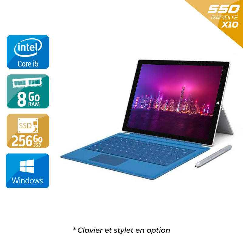 Acheter Microsoft Surface Pro 3 12'' i5 8Go RAM 256Go SSD Windows 10 État correctOccasion certifiée reconditionnée Bon état - 249,17 € Microsoft Surface Pro 3 12'' i5 8Go RAM 256Go SSD Windows 10 État correctOccasion certifiée reconditionnée Bon état - reconditionné disponible sur Kiatoo