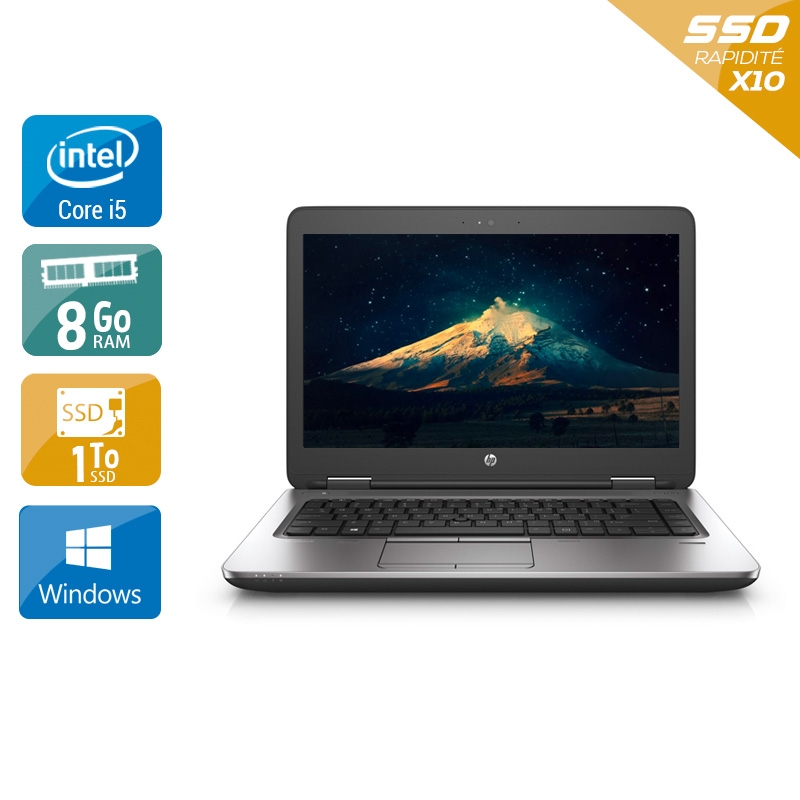 HP Probook 640 G2 14'' i5 Gen 6  - 8Go RAM 1To SSD Windows 10  Bon étatOccasion certifiée reconditionnée Bon état -  reconditionné disponible sur Kiatoo