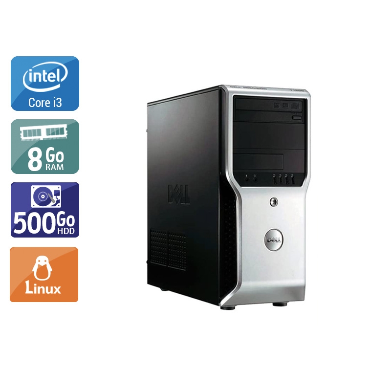 Dell Precision T1500 Tower i3 - 8Go RAM 500Go HDD Linux  Bon étatOccasion certifiée reconditionnée Bon état -  reconditionné disponible sur Kiatoo